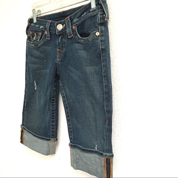 True Religion Sophie Bermuda jean shorts 27* - Picture 2 of 7